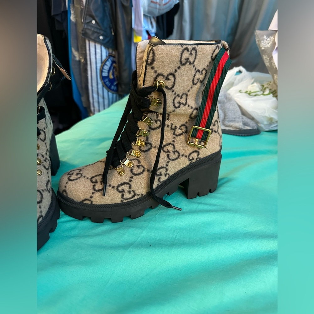Gucci combat boots